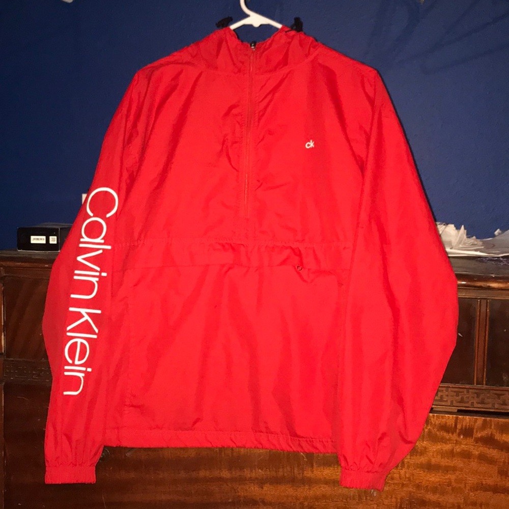 Calvin Klein Windbreaker/Hoodie (Red)